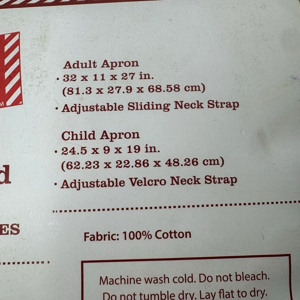 Merry‎ Moments Adult and Child Apron Set Sugar Spice and Everything Nice Striped